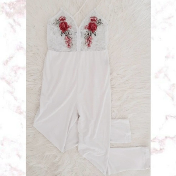 Chesley Pants - Floral Mesh Romper